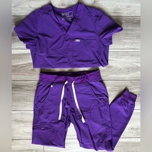 Figs scrubs jogger and top